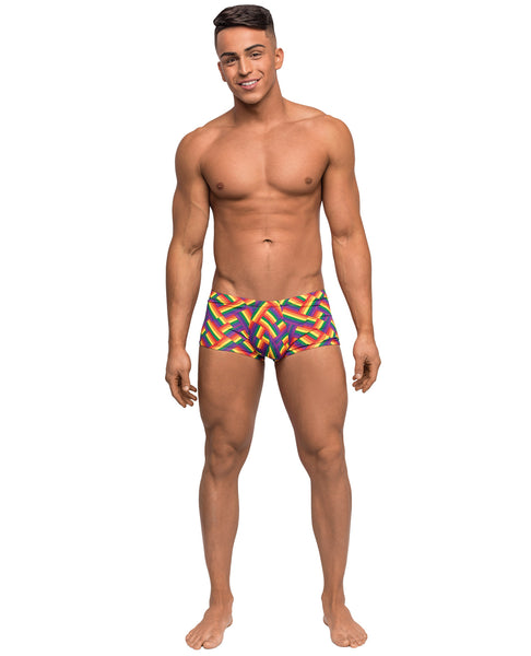 Pride Fest Contoured Pouch Mini Short - Rainbow