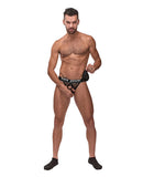 Cockpit Fishnet Cock Ring Jock - Black