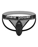 Cockpit Fishnet Cock Ring Jock - Black