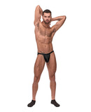 Cage Matte Strappy Ring Jock - Black