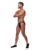 Cage Matte Strappy Ring Jock - Black