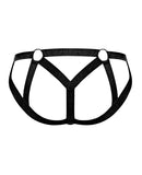 Cage Matte Strappy Ring Jock - Black