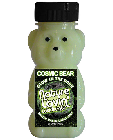 Nature Lovin Cosmic Bear Glow in the Dark Water Based Lubricant 6 oz