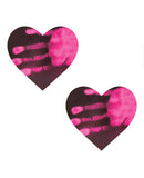 Neva Nude Temperature Reactive Heart Pasties - Neon Pink