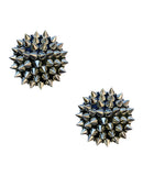 Burlesque Bowser Spike Pleather Reusable Silicone Nipztix - Silver/Black O/S
