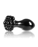 Crystal Flower Butt Plug - Black