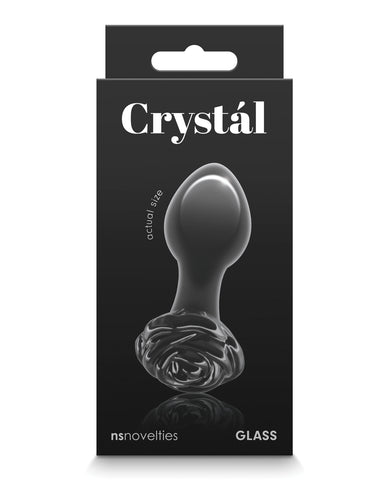 Crystal Rose Butt Plug - Black