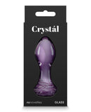 Crystal Rose Butt Plug - Purple