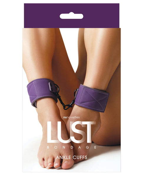 NS Novelties Lust Bondage Ankle Cuffs - Purple