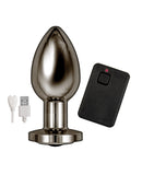 Ass-Sation Remote Vibrating Metal Plug - Black