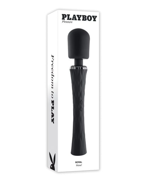 Playboy Pleasure Royal Wand Vibrator - Black