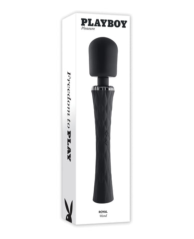 Playboy Pleasure Royal Wand Vibrator - Black