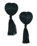 Diamond Reuseable Tassel Pasties - Black O/S