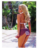 3 pc Extra Credit School Girl Halter Top w/Attached Tie, Skirt & Ruffled Panty O/S, Costumes,- www.gspotzone.com