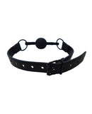 Rouge Leather Ball Gag - Black w/Black