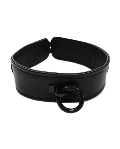 Rouge Leather Collar - Black w/Black