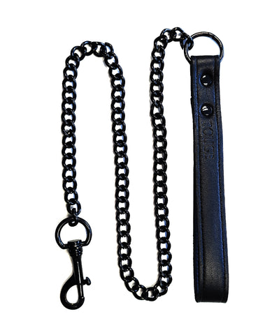 Rouge Leather Lead - Black w/Black