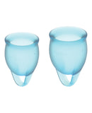 Satisfyer Feel Confident Menstrual Cup - Light Blue