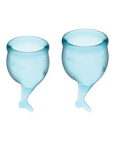 Satisfyer Feel Secure Menstrual Cup - Light Blue