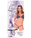 Lover's Thong w/Stroker Beads Black O/S