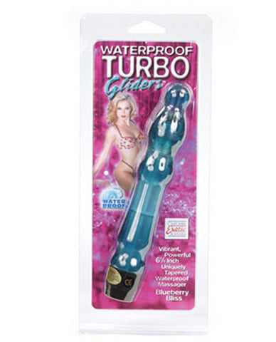 6.5" Turbo Glider Tapered Waterproof - Blueberry Bliss, Vibrators,- www.gspotzone.com