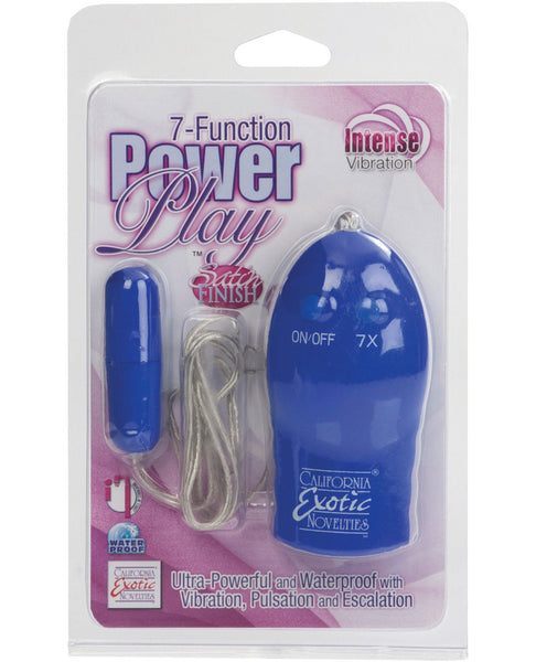 Power Play Slimline Bullet - 7 Function Blue