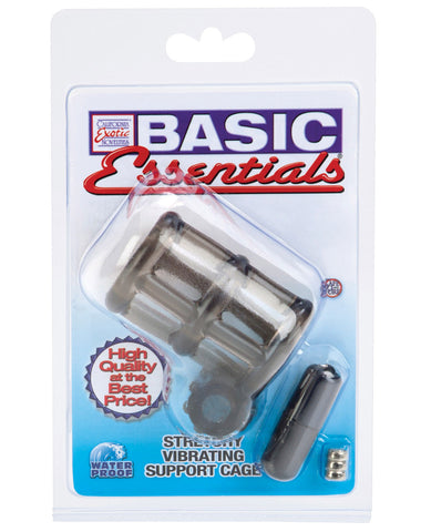 Basic Essentials Stretchy Vibrating Support Cage - Smoke