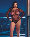 Scandal Plus Size Off the Shoulder Body Suit - Black