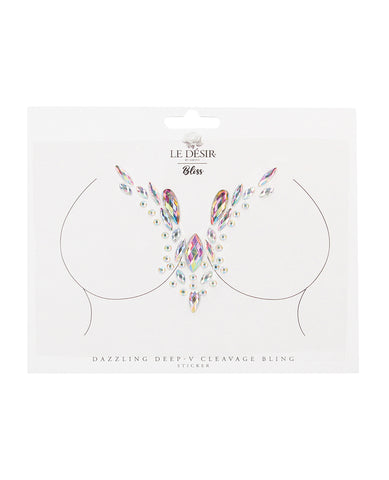 Shots Bliss Dazzling V Cleavage Bling Sticker O/S