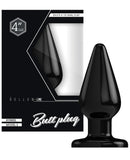 Shots Bottom Line Buttplug 4" Rubber Model 2 - Black