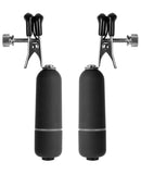 Shots Ouch Vibrating Nipple Clamps - Black