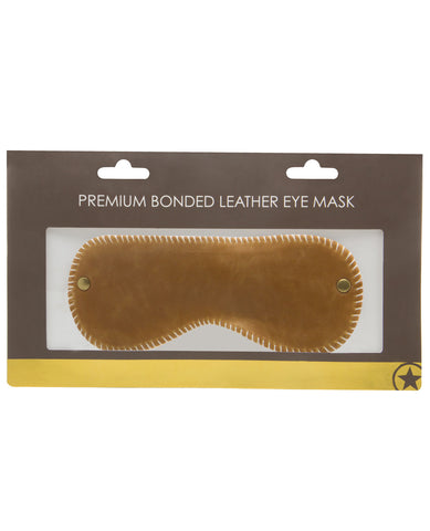 Shots Ouch Leather Eye Mask - Brown