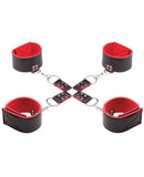 Shots Ouch Reversible Hogtie Cuffs - Red