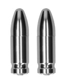 Shots Ouch Diamond Bullet Magnetic Nipple Clamps - Silver