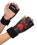 Shots Ouch Puppy Play Puppe Play Paw Cut-Out Gloves - Red