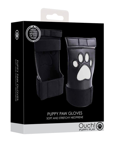 Shots Ouch Puppy Play Puppe Play Paw Cut-Out Gloves - White