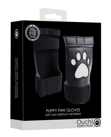 Shots Ouch Puppy Play Puppe Play Paw Cut-Out Gloves - White