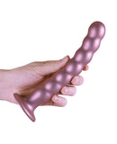 Shots Ouch 8" Beaded G-Spot Dildo - Rose Gold