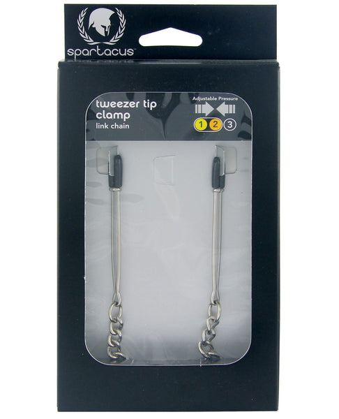 Adjustable Tweezer Clamps w/Link Chain, Bondage Blindfolds & Restraints,- www.gspotzone.com