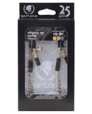 Adjustable Alligator Nipple Clamps w/Link Chain, Bondage Blindfolds & Restraints,- www.gspotzone.com