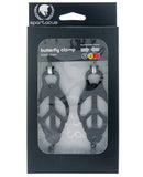 Black Butterfly Style Nipple Clamps w/Chain
