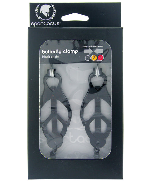 Black Butterfly Style Nipple Clamps w/Chain