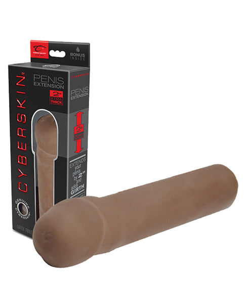2" Cyberskin XtraThick Transformer Extension - Cinnamon, Penis Enhancement,- www.gspotzone.com