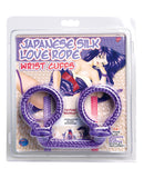 Japanese Silk Love Rope Wrist Cuffs - Purple