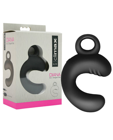 Climax Elite Diana C Shaped Vibe - Black