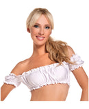 Off the Shoulder Mini Scrunch Top White O/S