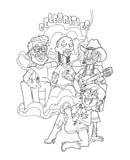 Wood Rocket Who Smokes Weed Coloring Book