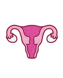 Wood Rocket Uterus Large Pin - Pink