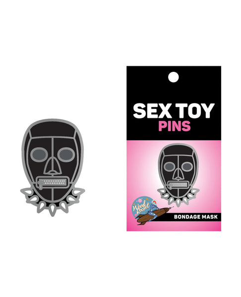 Wood Rocket Sex Toy Bondage Mask Large Pin - Black