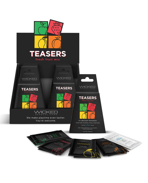 Wicked Sensual Care Teasers Fresh Fruit Mix - Display of 12